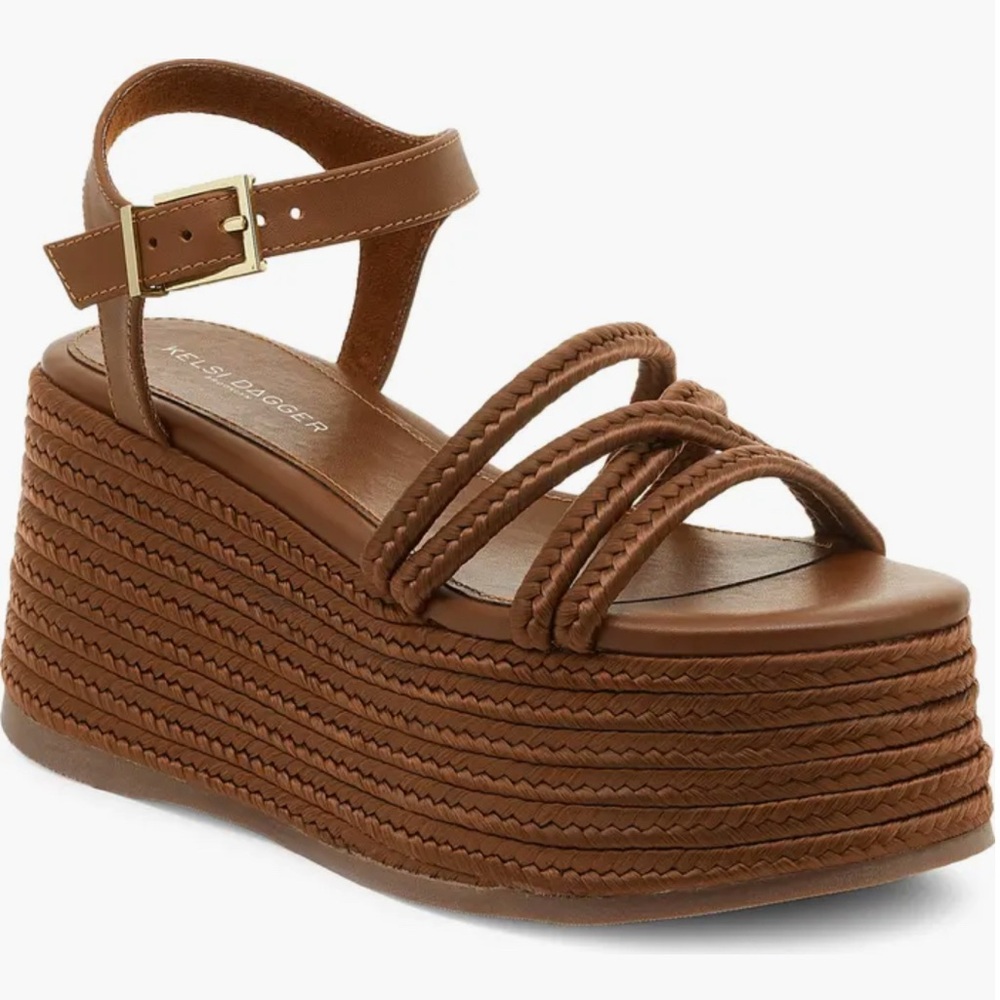 Kelsi Dagger NIB Mend Platform Sandal in Peanut - Picture 5 of 11